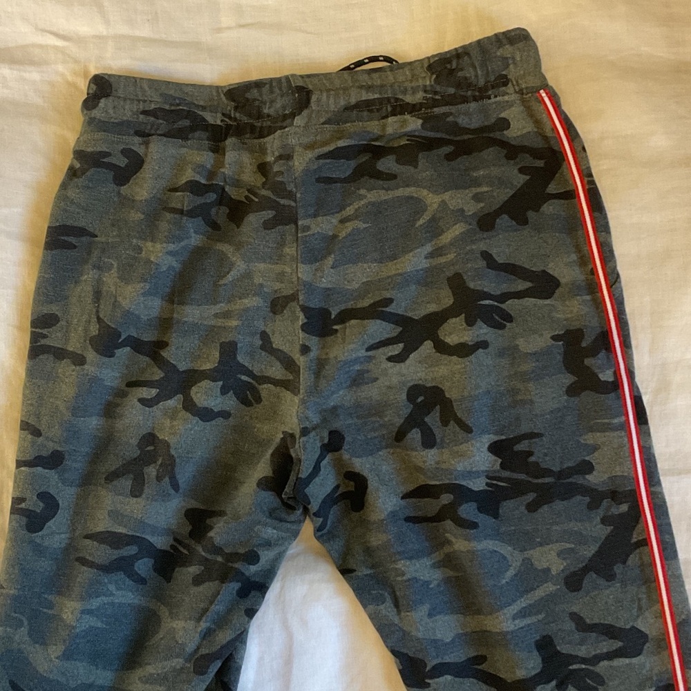 Sundry Green Camo Joggers with Red Side Piping - Picture 3 of 5